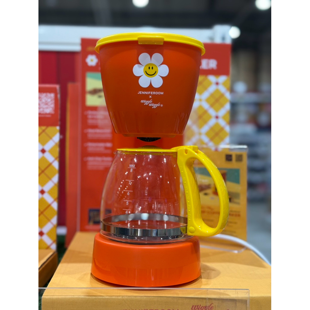 JENNIFEROOM x WIGGLE WIGGLE เครื่องชงกาแฟดริป ลายดอกไม้ คาเฟ่ น่ารัก เครื่องทำกาแฟดริป