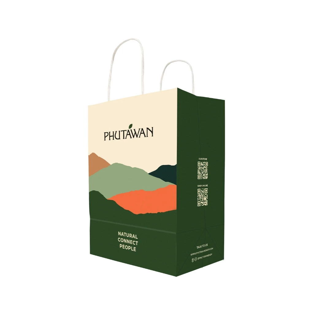 Phutawan Shopping Bag ถุงกระดาษ แบรนด์ ภูตะวัน มี 3 ขนาด ให้เลือก