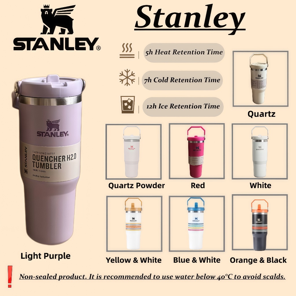 ✅พร้อมส่ง💯 ของแท้เคาน์เตอร์ 🇺🇸 STANLEY VARSITY IceFlow™ แก้วหลอดฝาพับ 30ออนซ์ 887ml