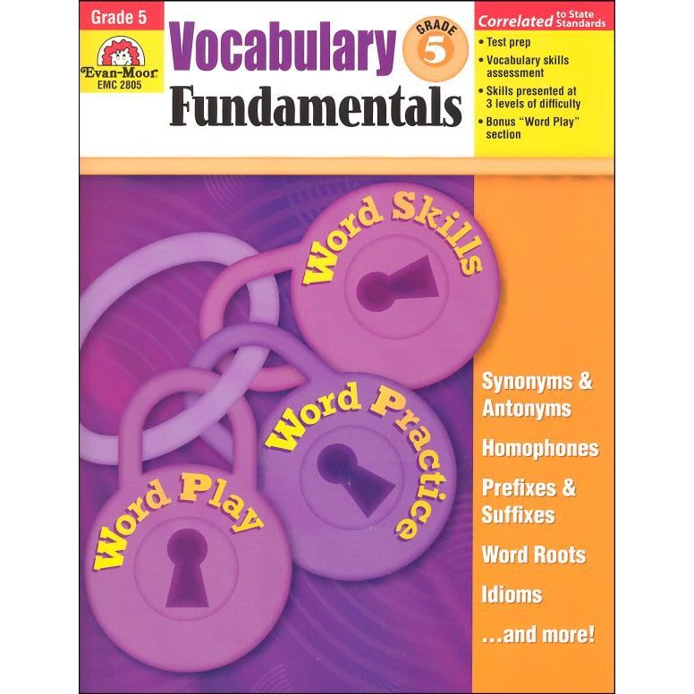Evan-Moor Vocabulary Fundamentals G5 ได้รับลิขสิทธิ์แท้จาก Evan-Moor ใช้สอนจริง เห็นผลจริง พร้อมคำปร