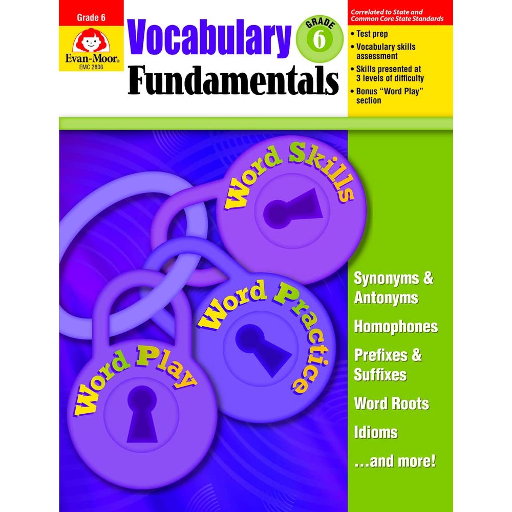 Evan-Moor Vocabulary Fundamentals G6 ได้รับลิขสิทธิ์แท้จาก Evan-Moor ใช้สอนจริง เห็นผลจริง พร้อมคำปร