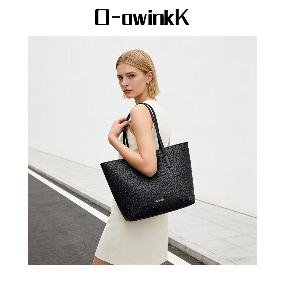 O-owinkK Tote Bag ความจุใหญ่ วัสดุแข็งแรง น้ำหนักเบา มีซิปปิด