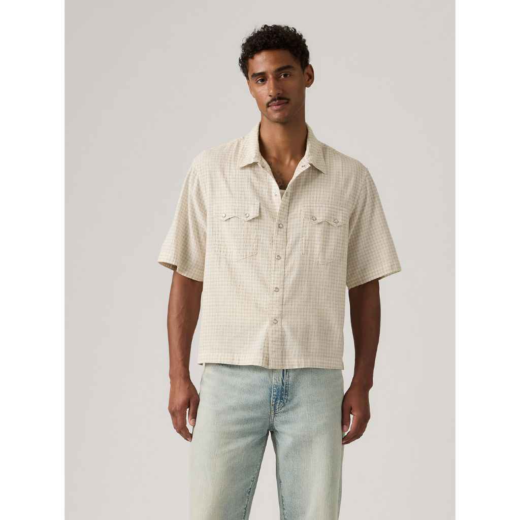 เสื้อเชิ้ตผู้ชาย Levi's® Men's Short-Sleeve Boxy Western Shirt