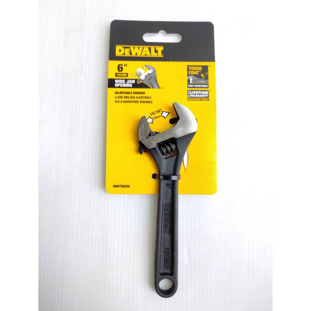 DEWALT ประแจเลื่อนขนาด 6-8-10-12 นิ้ว ผลิตจากเหล็กกล้าทั้งชิ้น