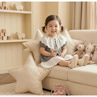 Hania kids - เดรสลูกไม้ตารางสุดคิ้วท์ พร้อมเสิร์ฟความน่ารักในชุดนี้เลยค่ะ K5125622