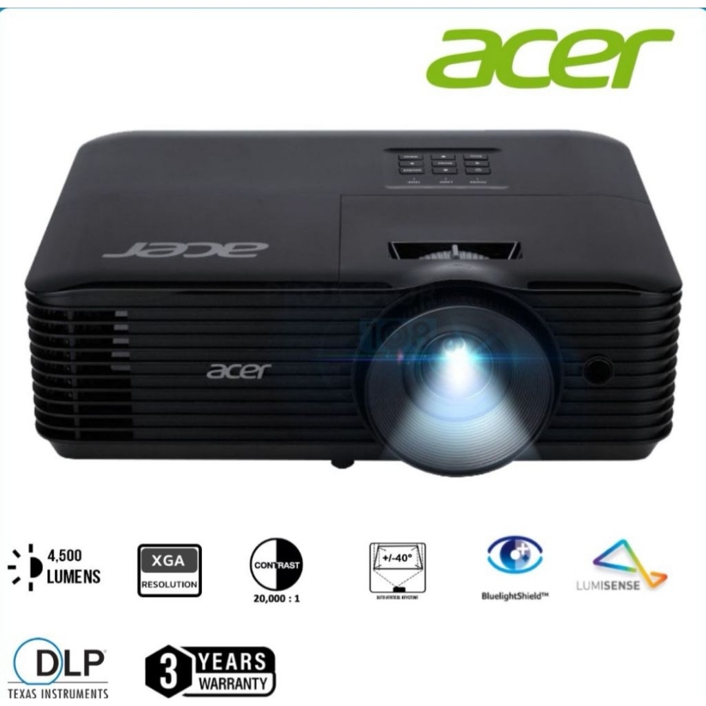 Projector Acer X1228H-DLP XGA 4500 Ansi-Lumens ประกัน3ปี