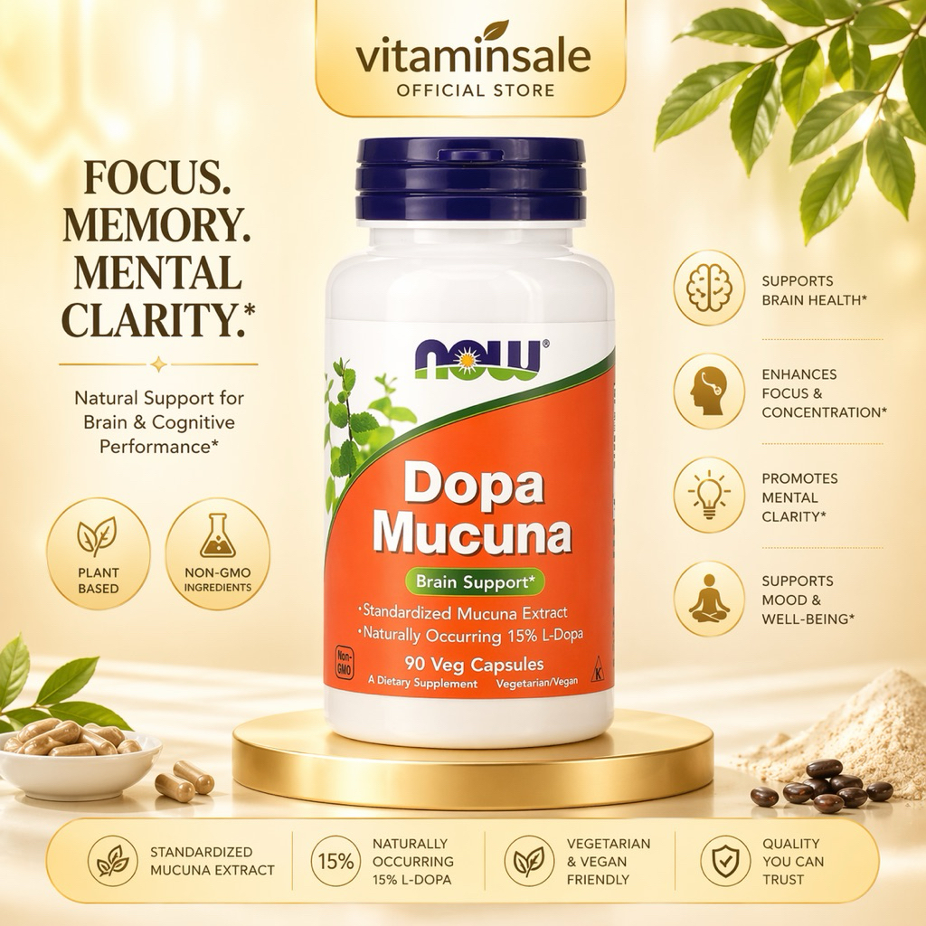 Now Foods Dopa Mucuna 90 Veg Capsules