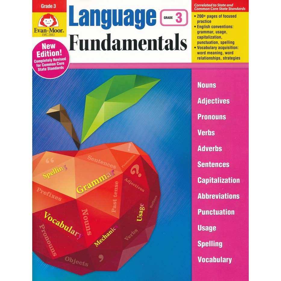 Evan-Moor Language Fundamentals G3 ได้รับลิขสิทธิ์แท้จาก Evan-Moor ใช้สอนจริง เห็นผลจริง พร้อมคำปรึก