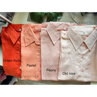 เสื้อลินินแท้ 100% 🍊🤎เกรดพรีเมี่ยม โทนสีน้ำตาล ส้ม มีไซค์ค่ะ