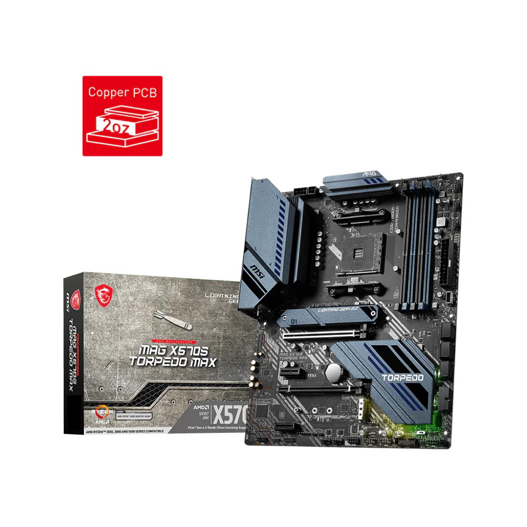 MAINBOARD (เมนบอร์ด) AM4 MSI MAG X570S TORPEDO MAX ตัวท็อป พร้อมส่ง