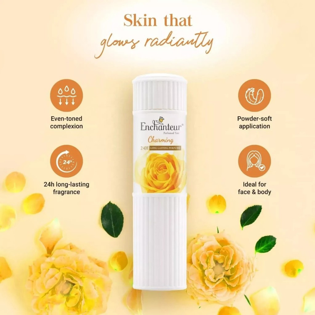 แป้งหอม Enchanteur 200g กลิ่นหอมติดทนนานกลิ่น CHARMING