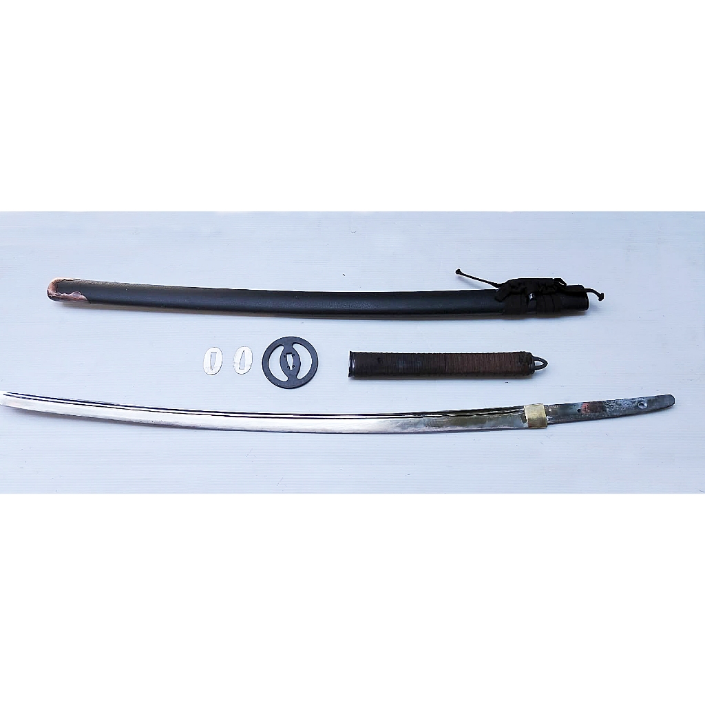 ดาบ Katana ดาบฝึก ใบโลหะมีคม  ยาวรวม103cm. มือสองจากญี่ปุ่น Iaito Replica katana sword