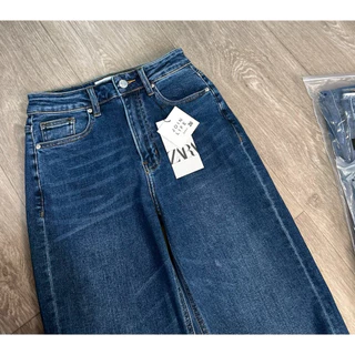 Za ../RA Straight jeans กางเกงยีนส์ฟอก เอวสูง เอวยืด ผ้ายืด งานดี ผ้านุ่ม