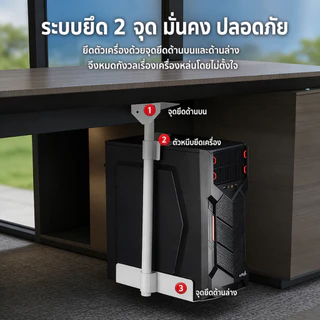 ขาตั้งเคสคอมพิวเตอร์ CPU ปรับขนาดได้ ที่วางเคสพีซี ตั้งโฮสต์คอม แขวนเคสคอมพิวเตอร์ ทนทานใช้งานสะดวก