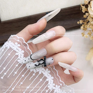 อะไหล่โบว์หางยาว ตกแต่งหน้าเล็บ สีพาสเทลคละ 30ชิ้น/ห่อ สินค้าพร้อมส่ง