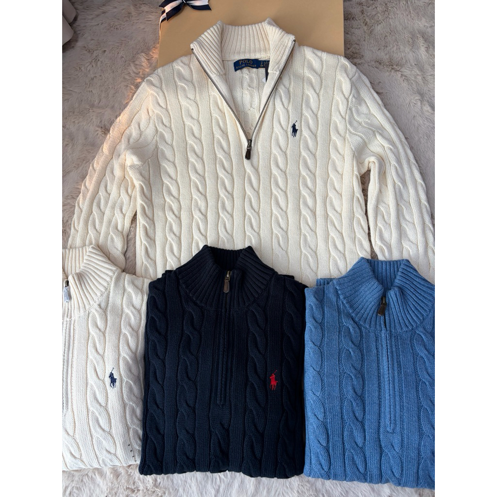 Polo Ralph Lauren Cable-Knit Quarter-Zip Sweater