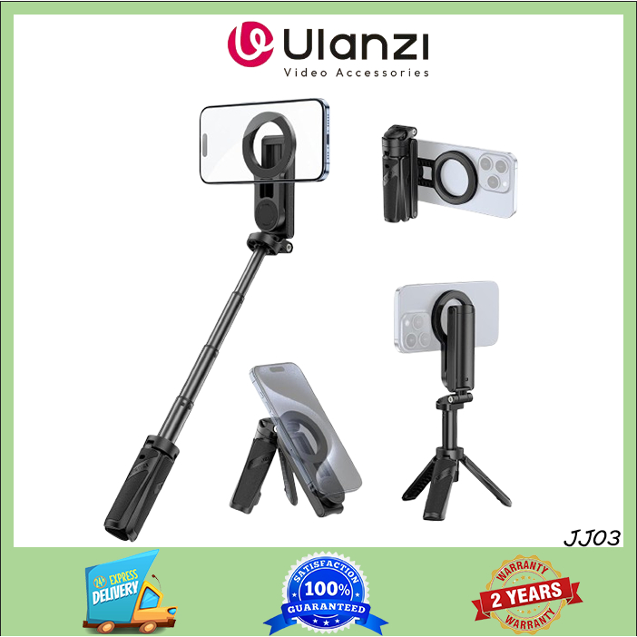 Ulanzi JJ03 ขาตั้งมือถือ ไม้เซลฟี่ MagSafe พร้อมรีโมทบลูทูธ ไฟเซลฟี่ ขาตั้งไลฟ์สด Grip Tripod