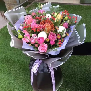 กระดาษห่อช่อดอกไม้ 20 ชิ้น ลายไล่เฉดสี กันน้ำ กระดาษห่อดอกไม้สไตล์เกาหลี สำหรับจัดช่อดอกไม้ ของขวัญ DIY