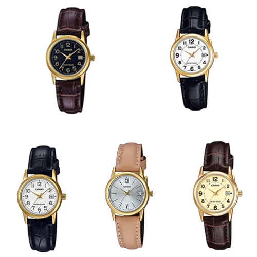 CASIO นาฬิกาข้อมือผู้หญิง รุ่น LTP-V002GL,LTP-V002GL-1B,LTP-V002GL-7B,LTP-V002GL-7B2,LTP-V002GL-7B3,