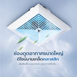 พัดลมดูดอากาศติดฝ้า 8/10/12 นิ้ว แรงดูด 300CFM เงียบ ประหยัดไฟ พัดลมระบายอากาศห้องน้ำ รับประกัน 3 ปี