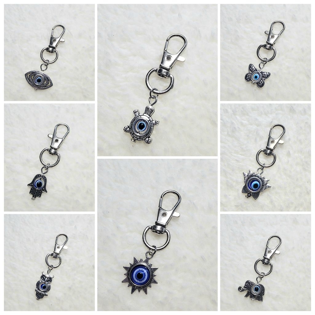 Keychain >> EVIL EYE 🧿 พวงกุญแจ ที่ห้อยมือถือ ที่ห้อยโทรศัพท์ | เครื่องราง ปกป้อง | ของขวัญปัจฉิม ha