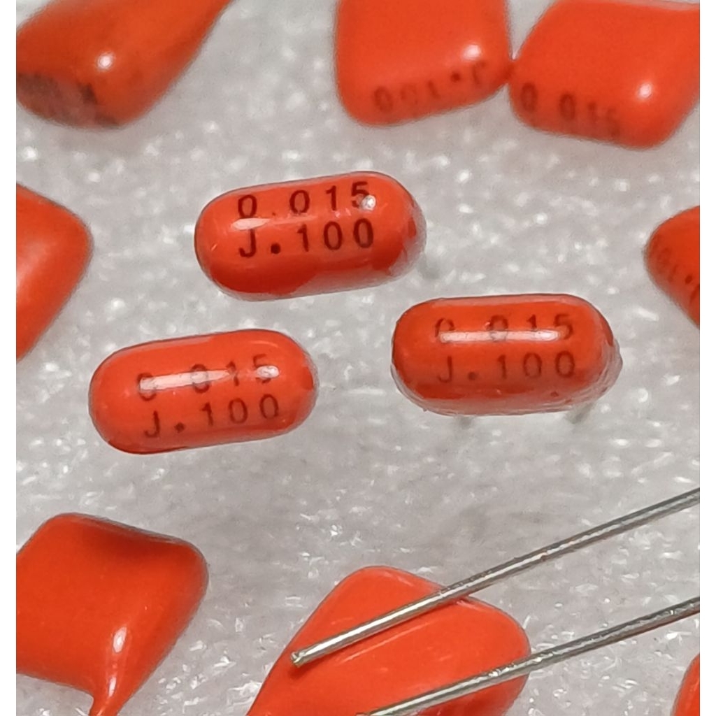 Pilkor  MKT (ราคา 10ตัว) 0.015uf 153 15nf 100v Metal Film Capacitor  ตัวเก็บประจุ คาปาซิเตอร์