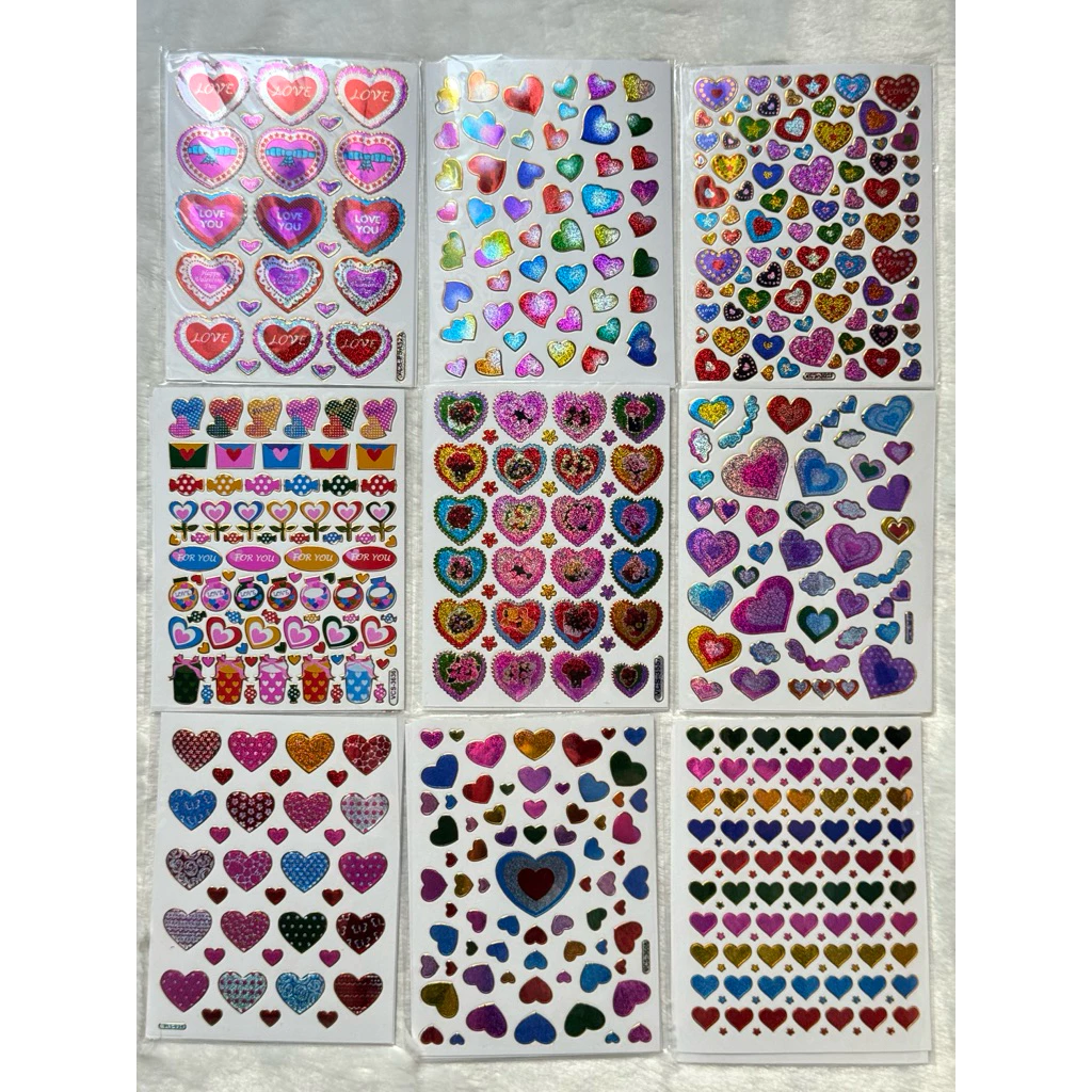 สั่งขั้นต่ำ30บาทต่อออเดอร์(ไม่รวมค่าส่ง) 💝สติ๊กเกอร์ม้อบแม้บ หมวดหัวใจ💝