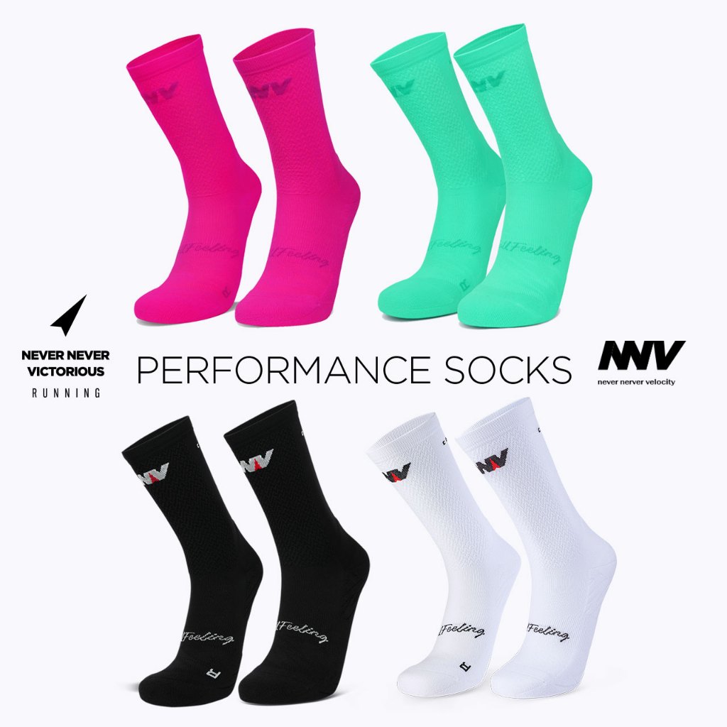 NNV Running Socks ถุงเท้าไร้ตะเข็บ มีข้อสั้น ข้อกลาง ข้อยาว กระชับฝ่าเท้าไม่ดิ้น หนานุ่มฝ่าเท้าพอดี