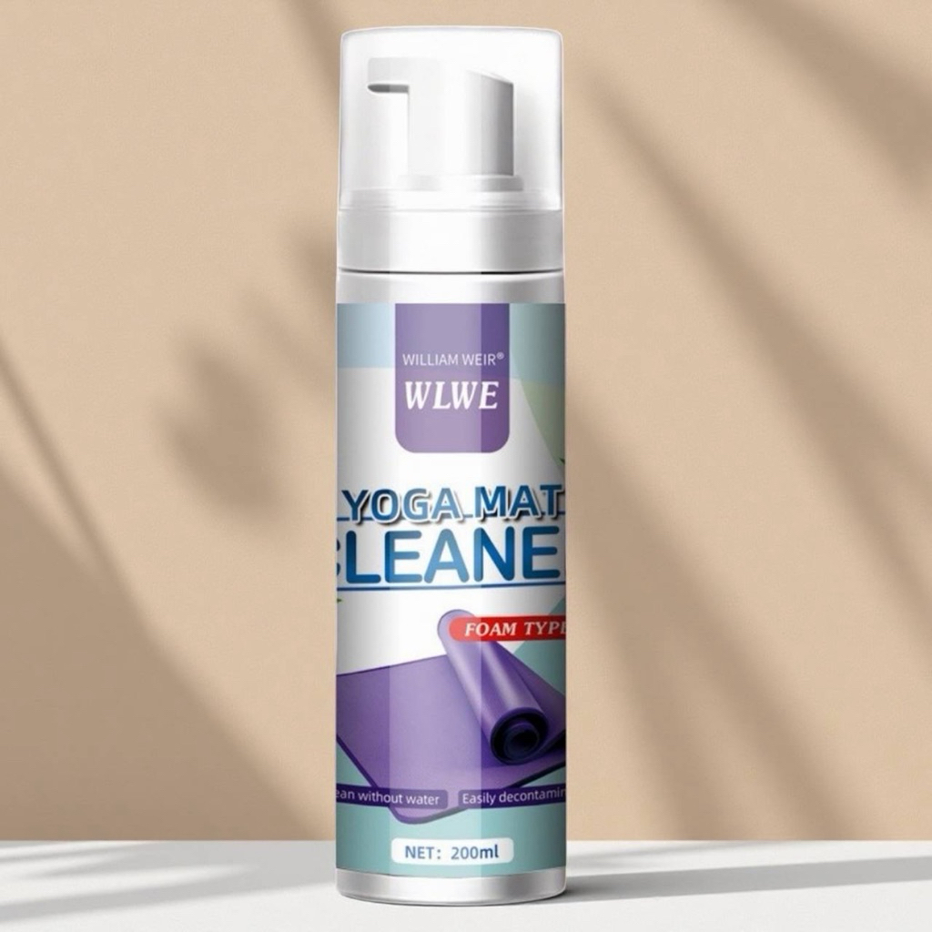 Yoga Mat Cleanerโฟมทำความสะอาดเสื่อโยคะขนาด 200ml ✨ สูตรอ่อนโยนไม่ทำลายผิวPU ยางธรรมชาติTPE