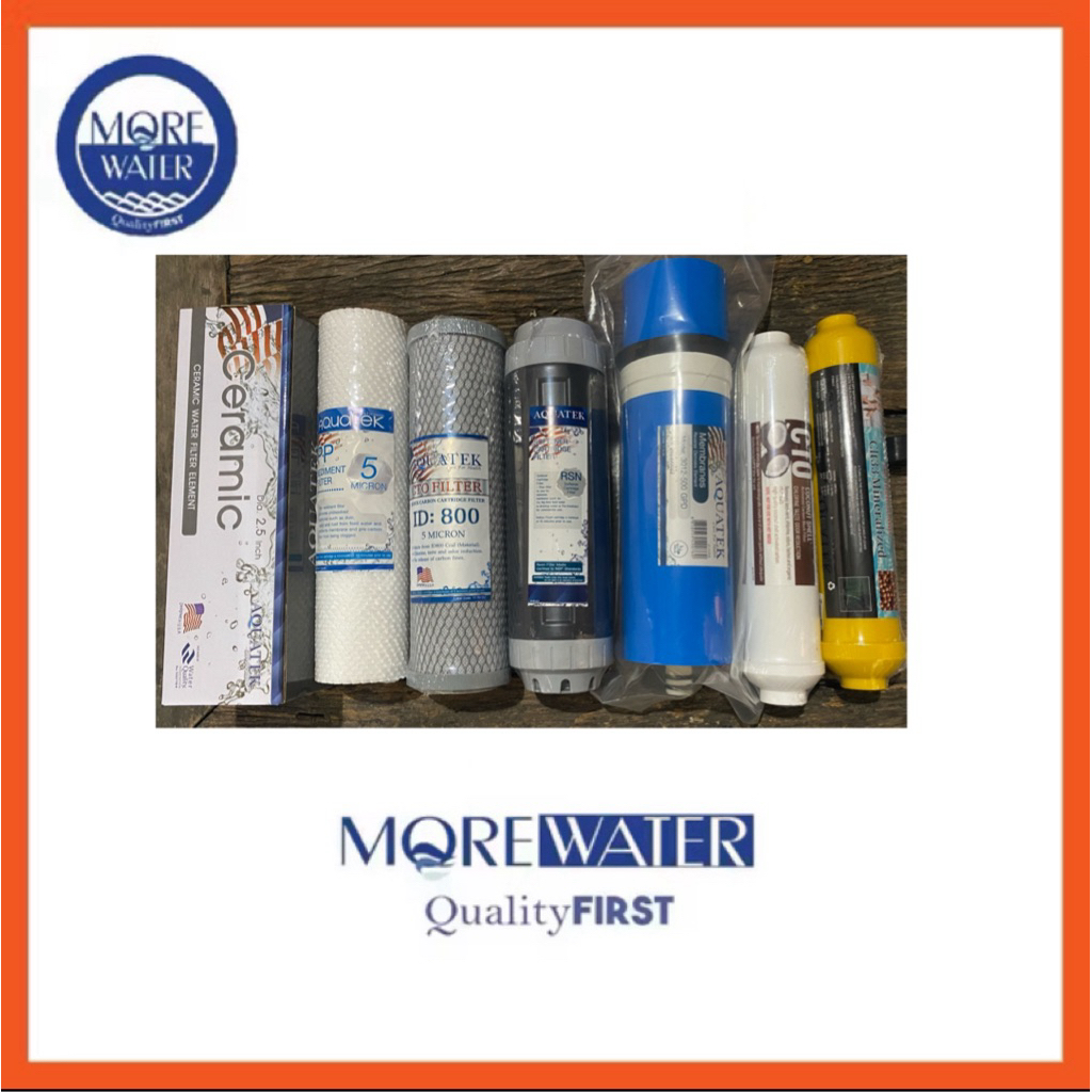 Set RO 500 GPD Aquatek 7 Stages mineralized