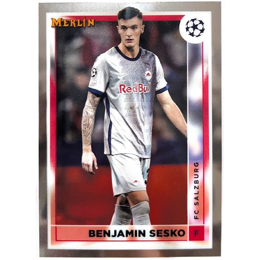 การ์ดฟุตบอล Benjamin Šeško จากกล่อง Topps Merlin 2022-23 ของแท้ 100%