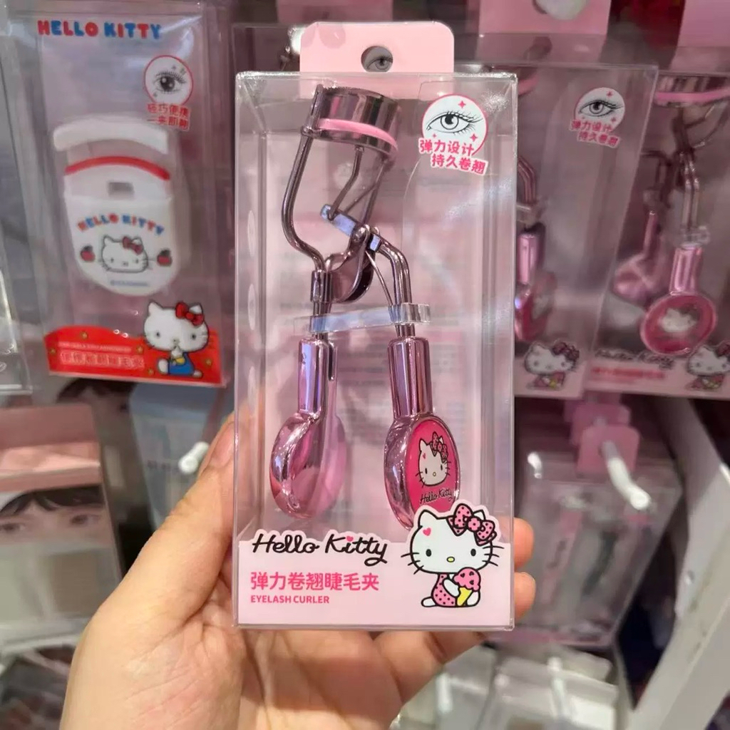 พร้อมส่ง ที่ดัดขนตา Hello Kitty สีชมพูสุดคิ้วท์ Miniso x Sanrio ลิขสิทธิ์แท้