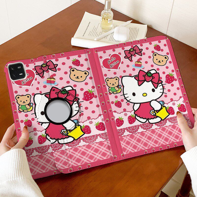 จัดส่งจากกรุงเทพฯ เคสipad การหมุน 360 องศา Hellokitty Gen11 Air8 11 Air7 11 Pro12.9 Gen12 เคสไอแพด