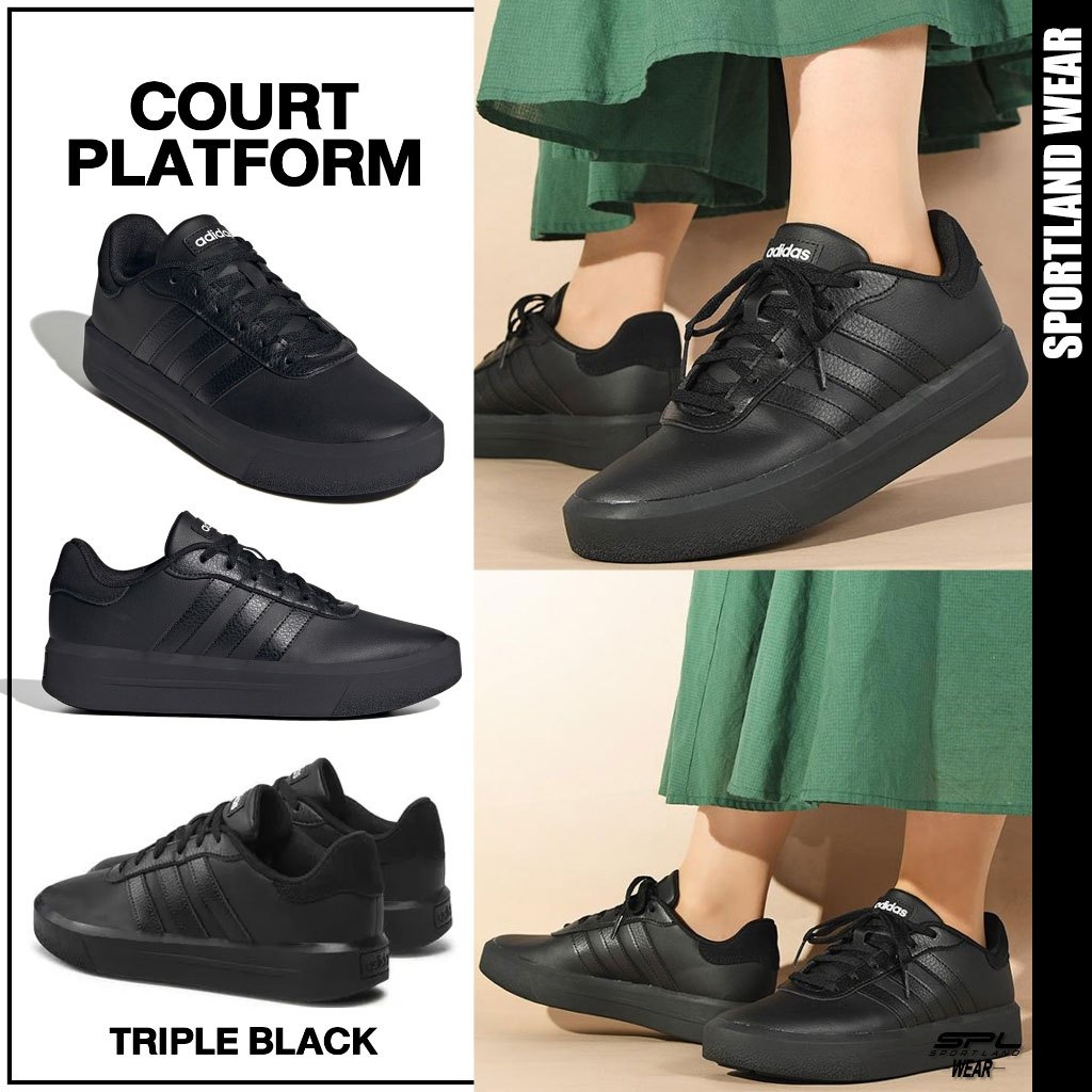 Adidas อาดิดาส รองเท้าผ้าใบ รองเท้าลำลอง สำหรับผู้หญิง W Court Platform GV8995 (2000)