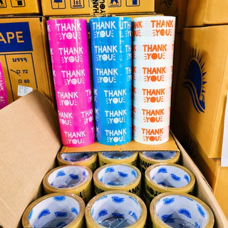 เทป THANK YOU พิมพ์ลาย Banner กว้าง 2 นิ้ว (ยกลัง 72 ม้วน)