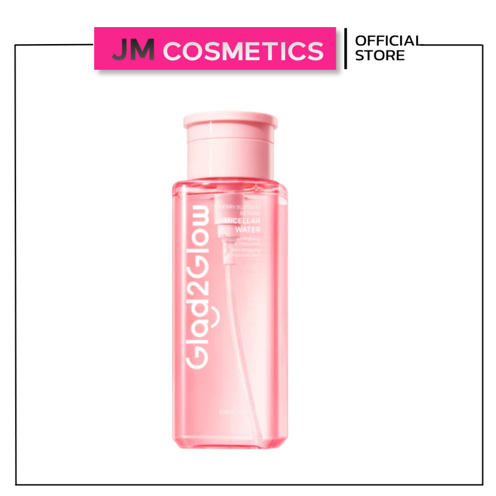 Glad2Glow Cherry Blossom Betaine Micellar Water เชอร์รี่ บลอสซั่ม ไมเซล่า วอเตอร์ คลีนซิ่ง 300ml.