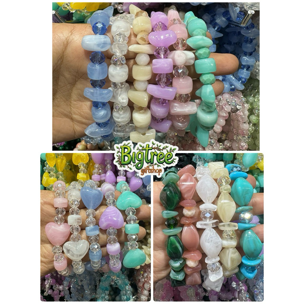 สร้อยข้อมือ กำไลข้อมือลายแฟชั่นน่ารักๆคละลาย1โหล12ชิ้น