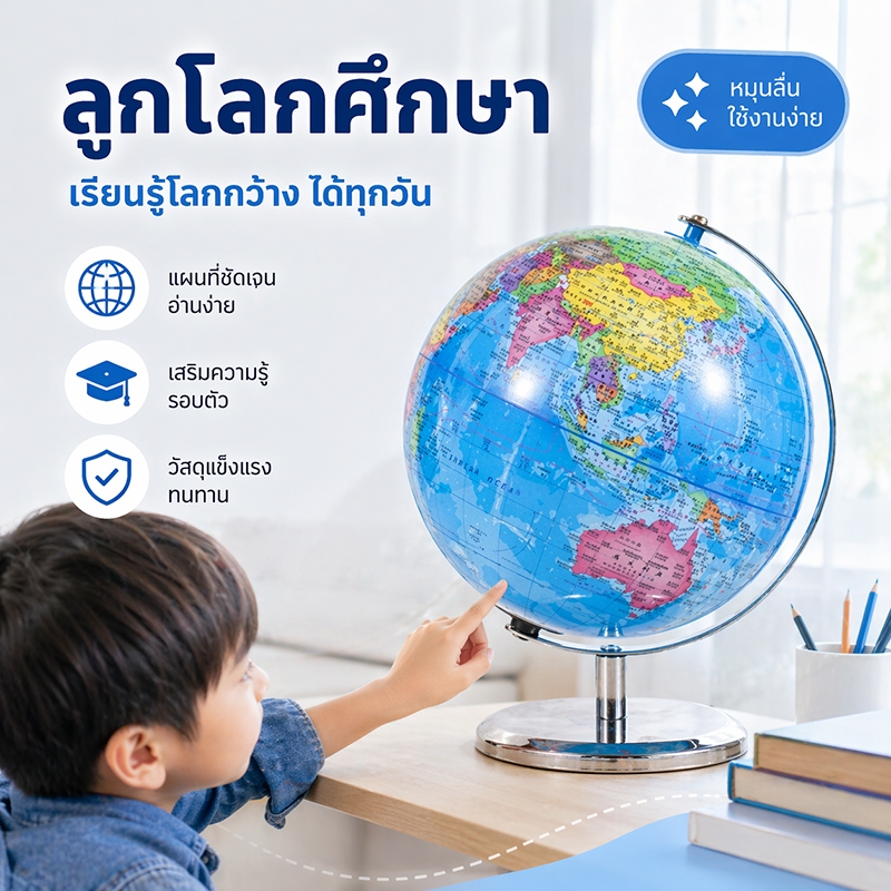 โลก ลูกโลก ลูกโลกจำลอง ลูกโลกตั้งโต๊ะ หมุนโลหะฐานลูกโลกโรงเรียนภูมิศาสตร์สื่อการสอนส่องสว่างภาษาอังก