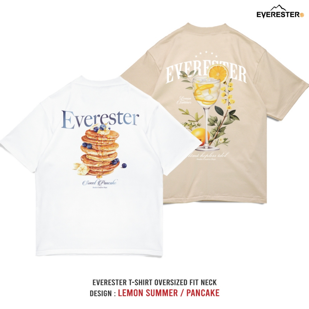 EVERESTER เสื้อยืด Oversized คอฟิต Heavy Cotton เสื้อผู้ชาย Collection Summer เสื้อผ้าผู้ชาย EXP