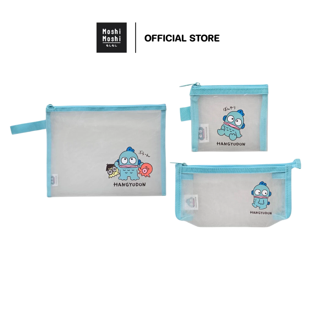 Moshi Moshi กระเป๋าอเนกประสงค์ กระเป๋าดินสอ ลาย Hangyodon ลิขสิทธิ์แท้จากค่าย Sanrio รุ่น 6100007664-7667