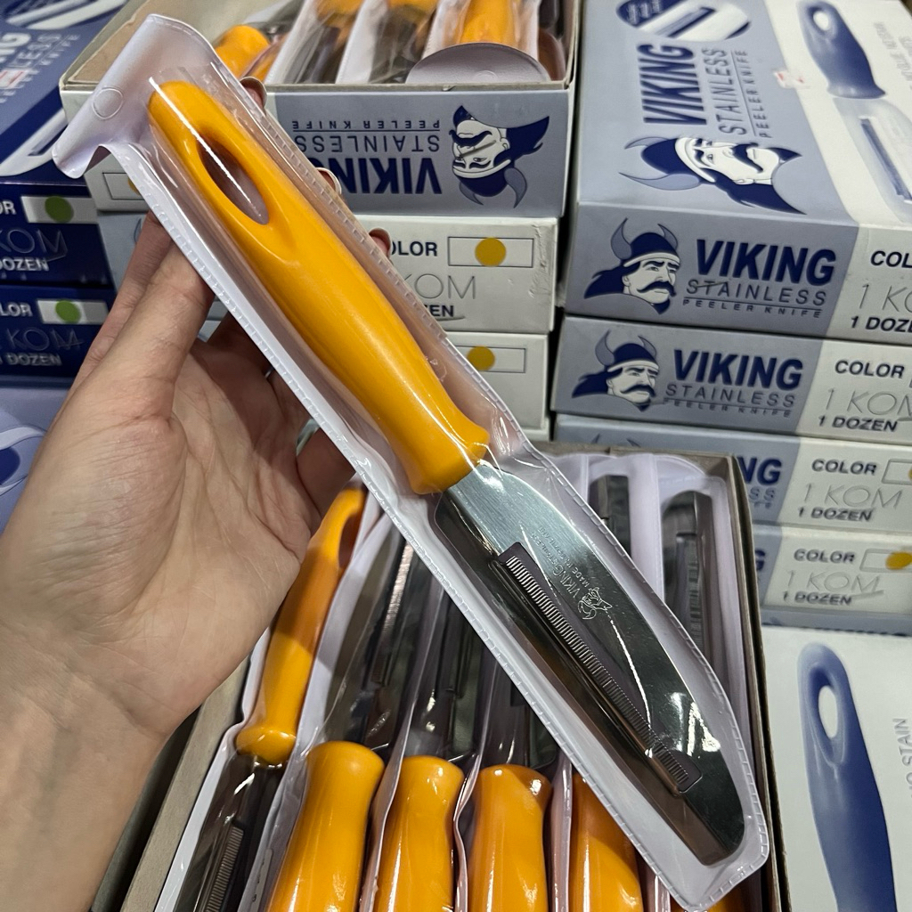 มีดปอกผลไม้ 1คม สีเหลือง ตราไวกิ้ง viking SST-420