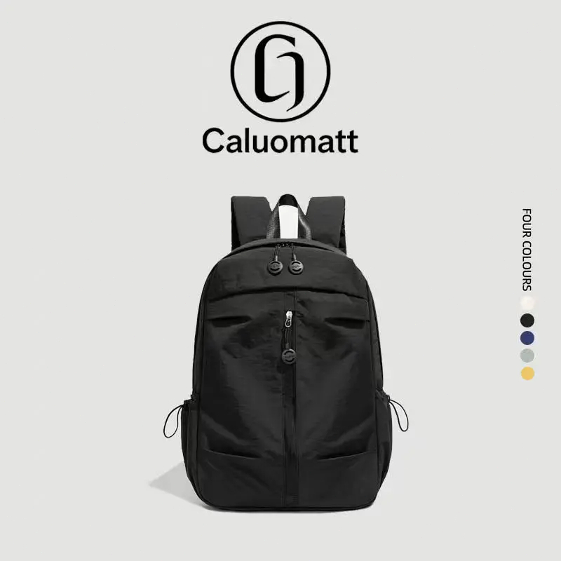 【Caluomatt.TH】กระเป๋าเป้สะพายหลัง ใบใหญ่ ผ้าไนลอนกันน้ำ จุของได้เยอะ น้ำหนักเบา สไตล์มินิมอล ใช้เรียน ใช้เดินทาง