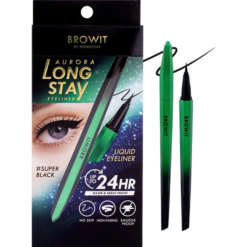 [Not For Sale] ซื้อครบ 450.- ออโรร่าลองสเตย์อายไลน์เนอร์ 0.5g สีซุปเปอร์แบล็ค (เกรด B) EXP202608