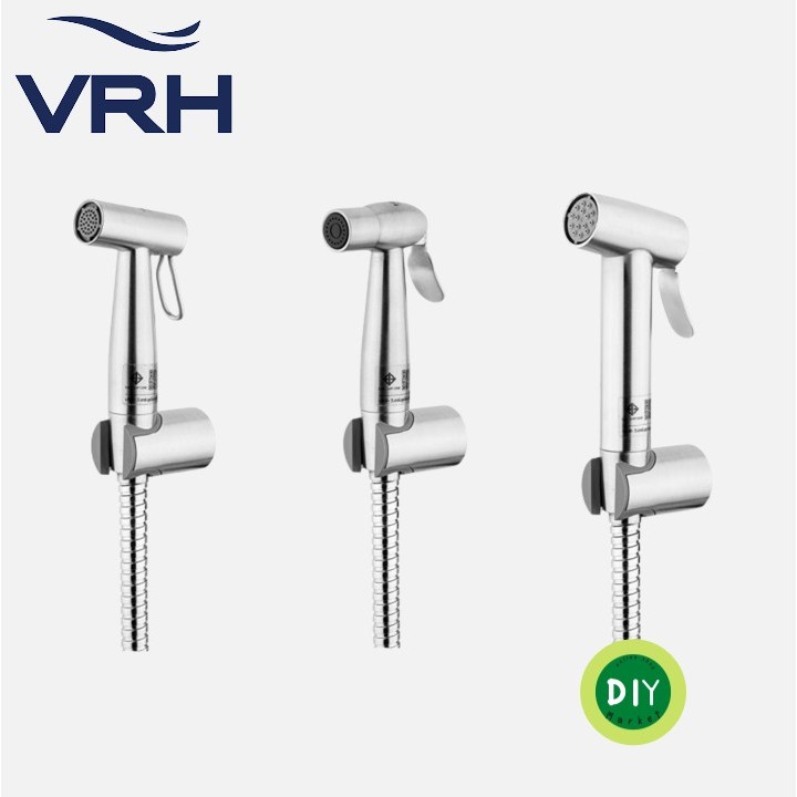VRH FXVH0-0040ZS ชุดหัวฉีดชำระสเตนเลส พร้อมสายสเตนเลสยาว 1.2 เมตรและขายึด