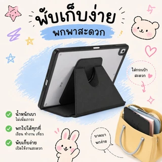 Air7พร้อมส่ง 🇹🇭 เคสหมุนได้ 360°เคสสำหรับgen10 gen11 A16 air4/5/6/8 10.9 gen7/8/9 10.2หลังใสกริ้งงง ใส่ปากกาด้านขวา pro11