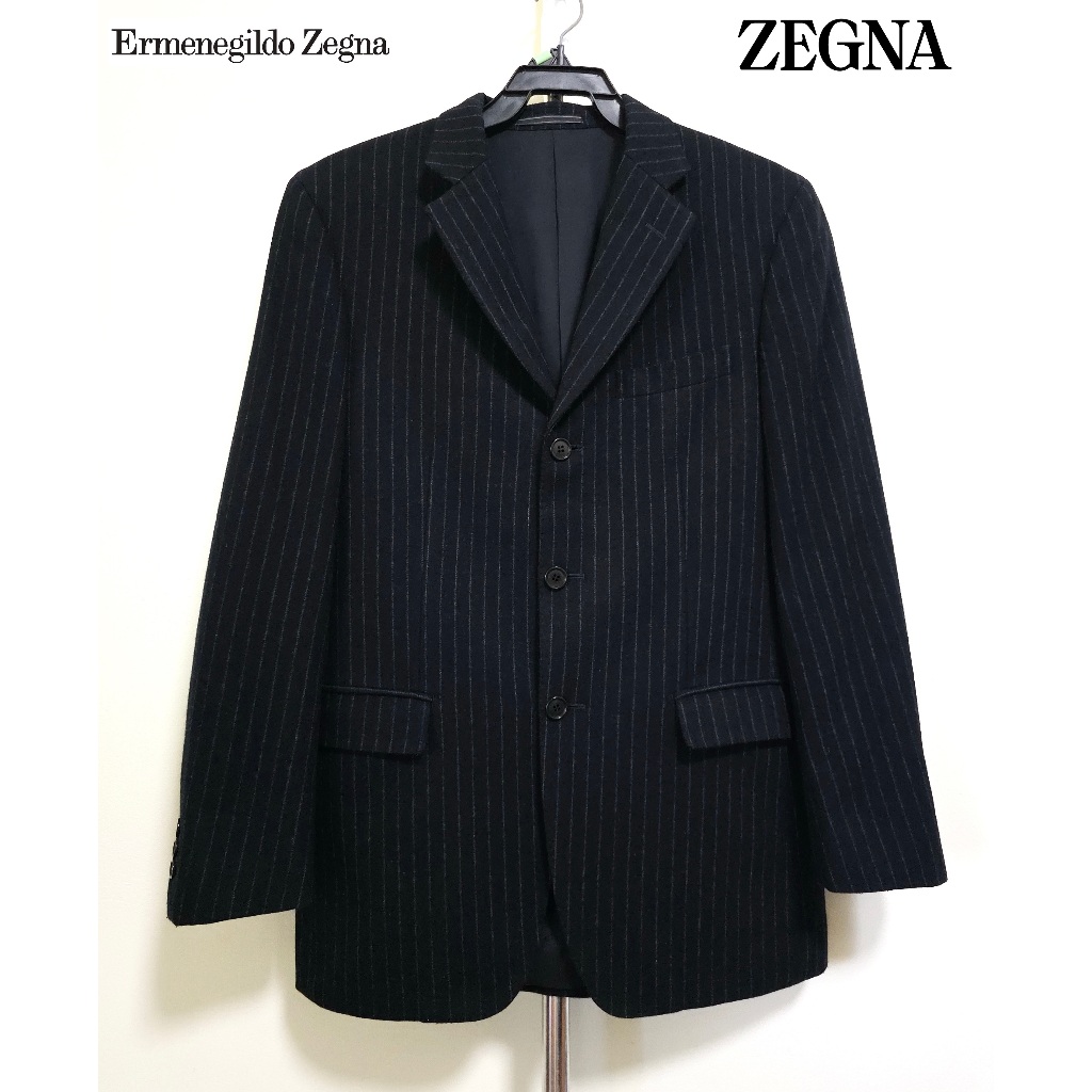 Ermenegildo Zegna เสื้อสูท สีดำ อก 41 นิ้ว มือสอง