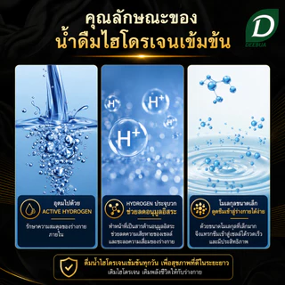 ขวดไฮโดรเจน เครื่องทำน้ำไฮโดรเจน DEEBUA H8 Hydrogen Water Bottle 3000+ PPB SPE/PEM รับประกัน 1 ปีเต็ม ทั้งเครื่อง+แบต