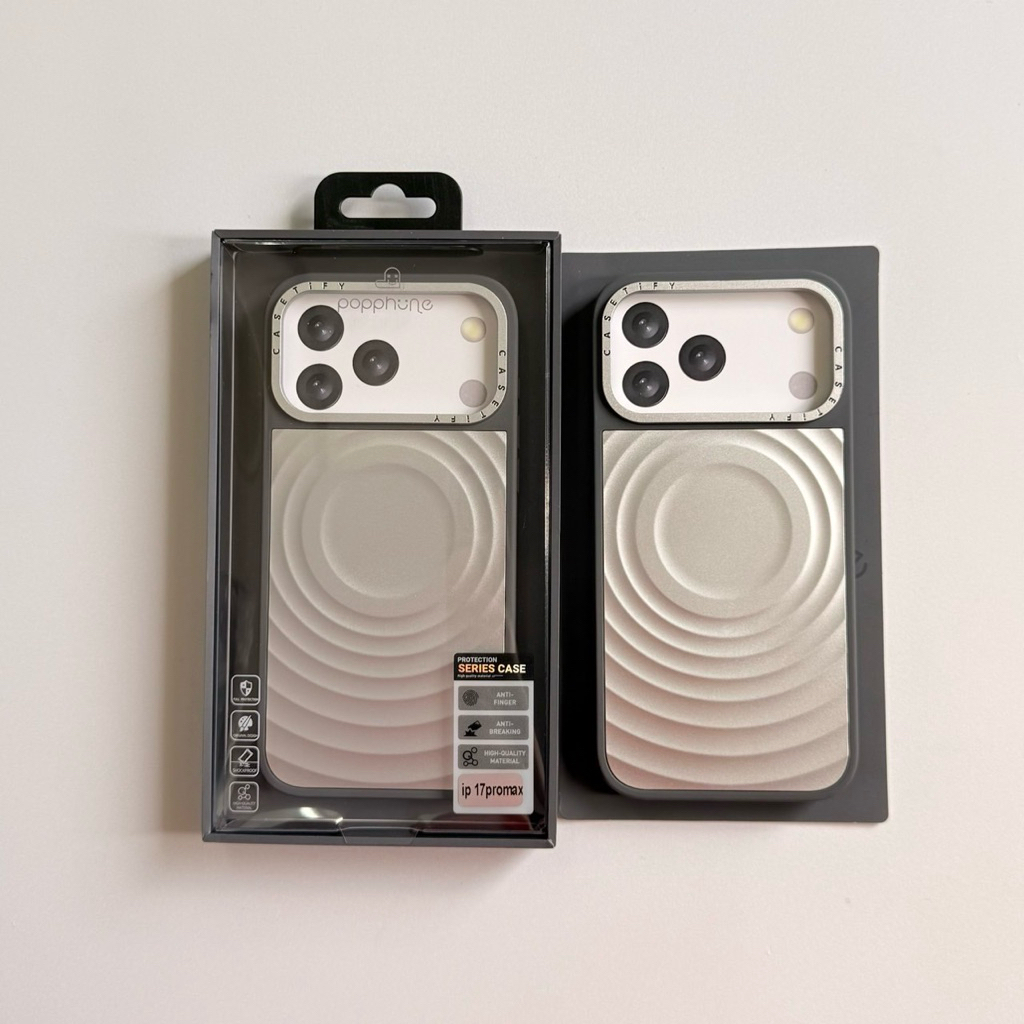 Caseไอโฟน17promax 17pro เคสอะลูมิเนียมก้นหอย รองรับแม่เหล็กชาร์จ กันกระแทกขอบเครื่อง