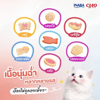 [10 ซอง] Ciao Inaba เชาอินาบะ Juicy Bites Cat Treat ขนมแมว จูซี่ ไบท 11.3g