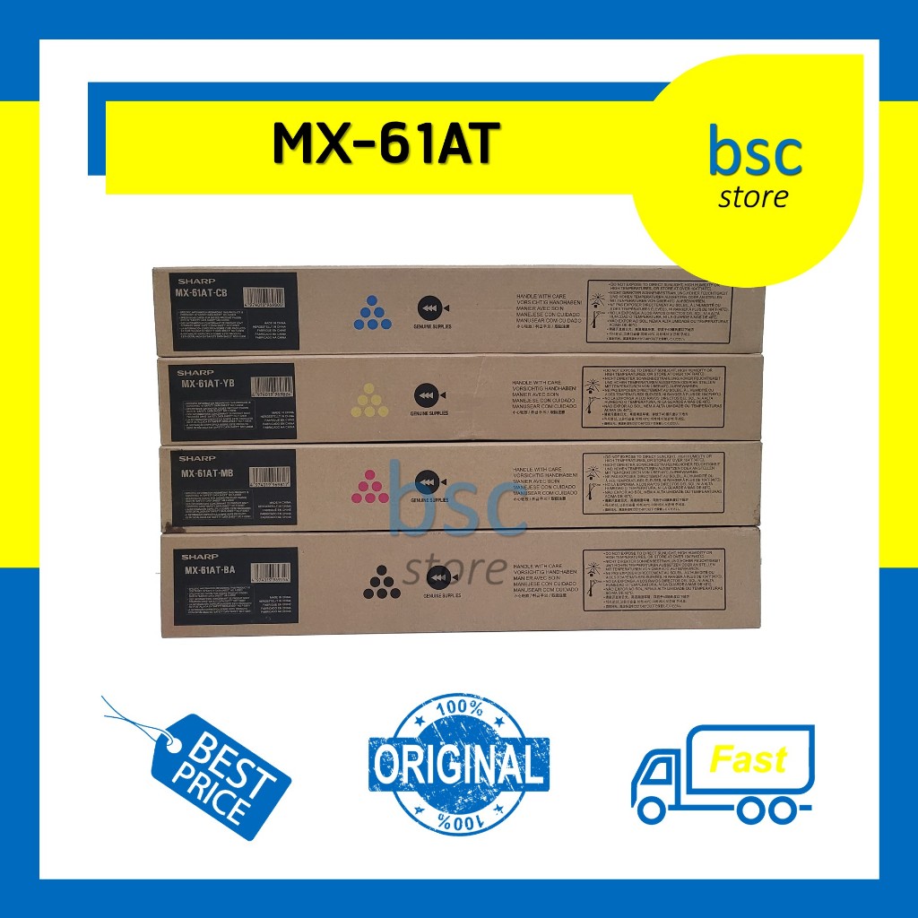 SHARP MX-61AT [แท้] ผงหมึกเครื่องถ่ายเอกสาร ใช้สำหรับ MX-3050N MX-3060N MX-3070N , MX-4050N, MX-4051